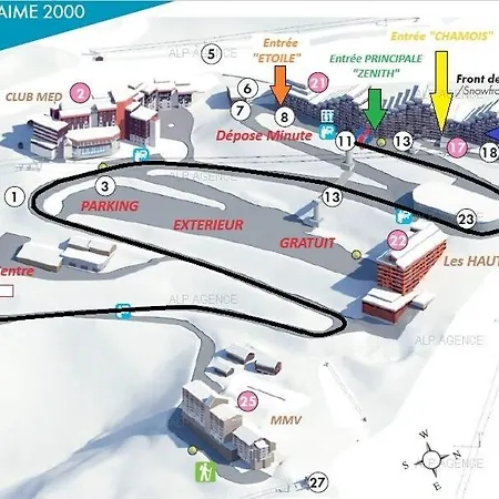 公寓 Aime 2000 - 3/4 Pers - Aime 2000 Diamant- Plagne Aime 2000 - H49a2 Mae-9544 拉普拉涅